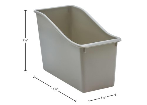 Teacher Created Resources Gray Plastic Book Bin 6-Pack (TCR2088748)