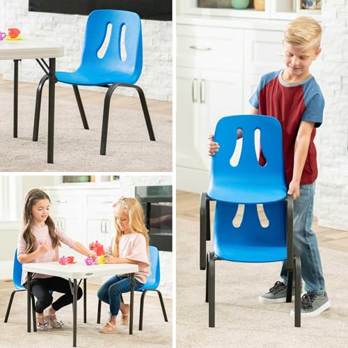 Lifetime Kids’ Stacking Chairs 4-Pack – Lightweight, Weather-Resistant