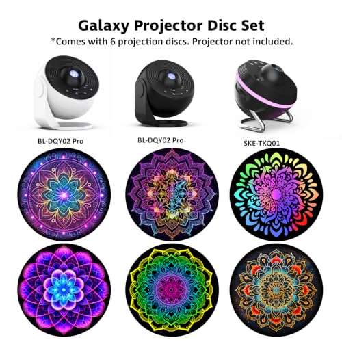 Elec3 Galaxy Projector Replacement Discs 6-Pack for HD Mandala Projection