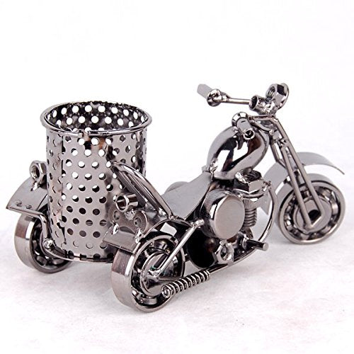 NFASHIONSO Creative Metal Pencil & Pen Holder Display - Motorcycle Theme Desktop Supply Organizer
