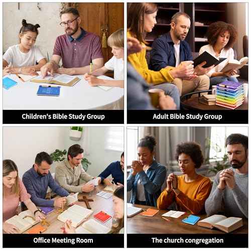 28 Sets of Multicolored Christian Prayer Journals in Bulk small notepad 5.43¡± x 4.33¡± Spiral Notebooks with Matching Pens - Christmas Gifts,Church Members & Bible Study Groups