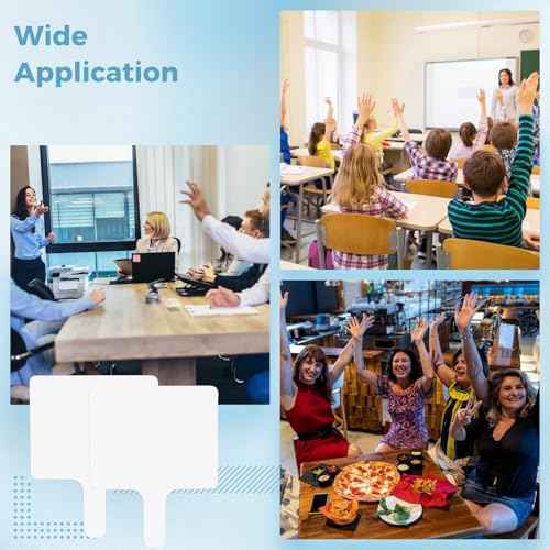 50 Pieces Dry Erase Answer Paddles, 8 x 10 Inch Handheld White Board, Double Sided Mini White Boards Dry Erase Signs uction Paddles