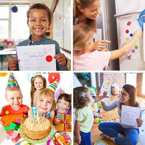 1500 Pcs Smiley Face Stickers Motivational Stickers for Teachers (Macaron-3 Pack)