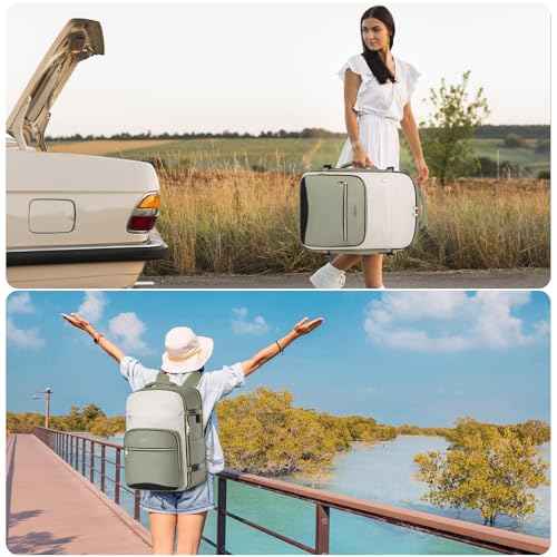 YAMTION 40L Large Travel Backpack for Women,Carry On Luggage with 4 Packing Cubes, Airline Approved Weekender Backpacks for Personal Items fits 17 Inch Laptop