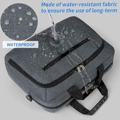 Dakuly Laptop Bag 17.3 Inch Laptop Briefcase Large Waterproof Laptop Case for Men Women Business Office Work Computer Bag 17 Inch Adjustable Shoulder Messenger Bag, Grey