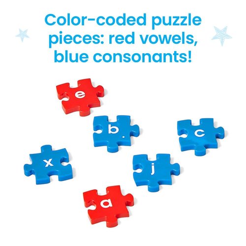 hand2mind Lowercase Alphabet Puzzle Pieces, Spelling Toys for Kids 3-5, Word Building Puzzles, Letter Recognition for Preschoolers, Toddler ABC Learning Toys, Science of Reading Manipulatives