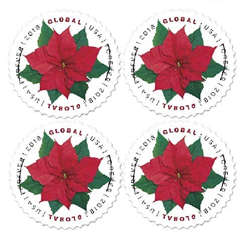 USPS Global Poinsettia Forever Stamp Set for International 1-Ounce Mail