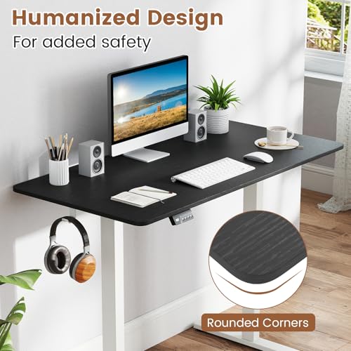 Tangkula 48" x 24" Universal One-Piece Tabletop – Black Rectangular DIY Countertop