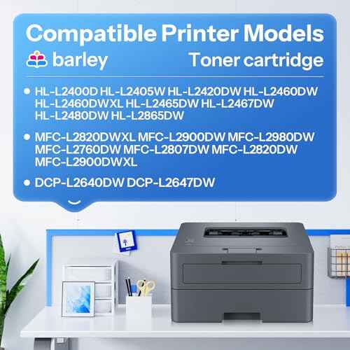 TN830XL 2PK Black High Yield Printer Toner Cartridge Compatible TN830XL TN 830XL Toner Cartridge Replacement for Brother TN830XL TN-830XL TN830 TN 830 Toner Cartridges HL-L2460DW DCP-L2640DW (2 Pack).