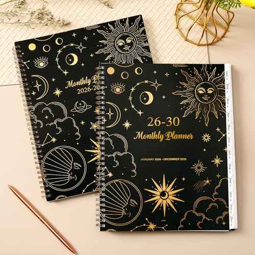 2026-2030 Monthly Planner/Calendar - 5 Year Monthly Planner 2026-2030 from Jan. 2026 - Dec. 2030, 9" x 11", 60 Months Calendar, Large 5 Year Planning with Tabs, Double-Side Pocket, Holidays