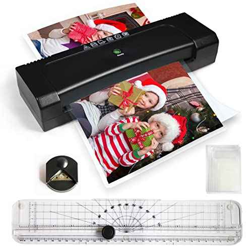 Laminator 9-inch Thermal Laminator with Laminating Sheets 10pcs, with Paper Cutter and Corner Rounder,with 2-Min Faster Preheat,Mini Personal Lamination Machine withr for Teacher Home¡¦