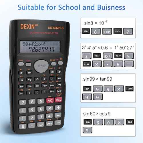 10 Pack Engineering Scientific Calculators, 2-Line Display Function Calculator, Math Calculator Ideal for Student Teacher Middle School, College and Offices