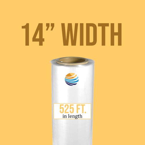 PrintFinish Shrink Wrap Film 14" x 525' Heat Wrap POF Centerfold - Polyolefin 75 Gauge High Quality Heavy Duty