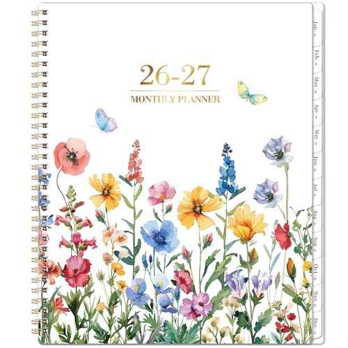 2026-2027 Monthly Planner/Calendar - 2 Year Monthly Planner 2026-2027, Jan. 2026 - Dec. 2027, 9" ¡¿ 11" Calendar Planner 24 Months with Tabs, Twin-Wire Binding, Double-Side Pocket, Holiday £¦ Note Pages