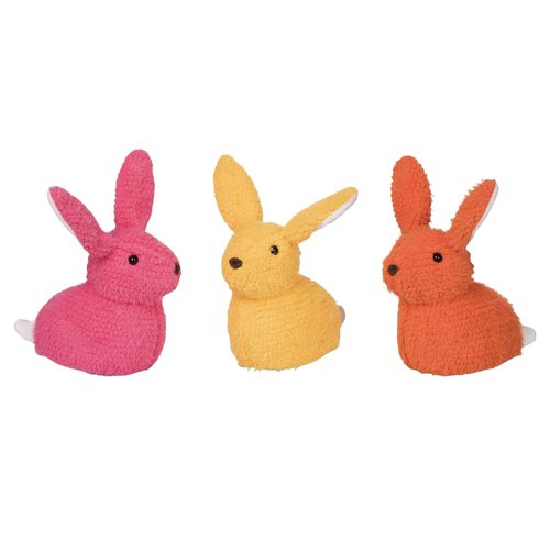 100 North Decorative Functional 10.5 x 8.5 Inch Weighted Plush Door Holder Stop Set of 3 Pink Yellow and Orange Bunny Rabbits