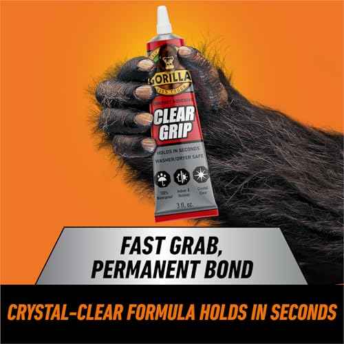 Gorilla Clear Grip Waterproof Contact Adhesive, 3 Ounce Tube, Clear, (Pack of 5)