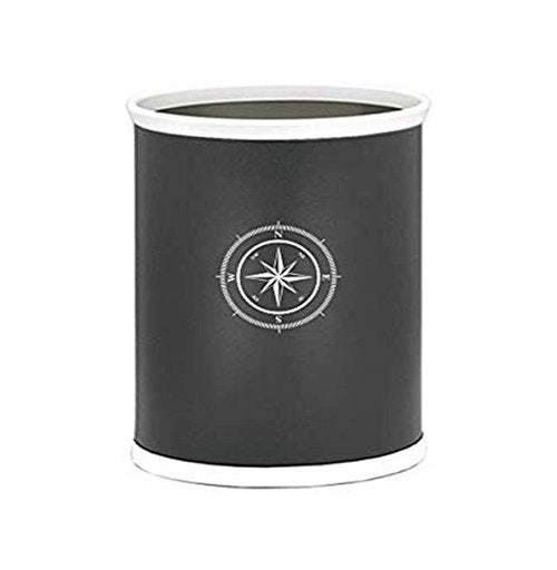 Kraftware Kasualware Oval Waste Basket, 14 inch, Black