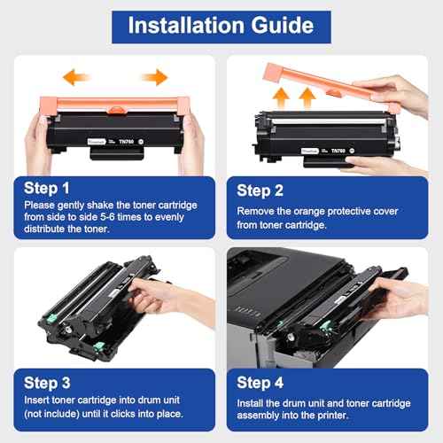 TN760 Black Toner Cartridge Replacement for Brother TN-760 TN-730 Toner for HL-L2350DW HL-L2370DW HL-L2390DW HL-L2395DW MFC-L2690DW MFC-L2710DW MFC-L2730DW MFC-L2750DW DCP-L2550DW Printer - 2 Pack