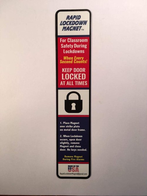 50 Pack. America's #1 LockdownMagnet Used in Over 2,500 Schools. Rapid LockdownMagnet for Faster & Safer School Lockdowns. Strongest Magnet is 9" Tall and 40 mil Thick. Non-tearable. Long Lasting.