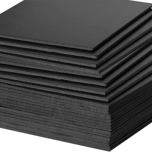 20 Pack Black Foam Boards 11x14in 5mm Thick - Perfect for Crafts & Displays