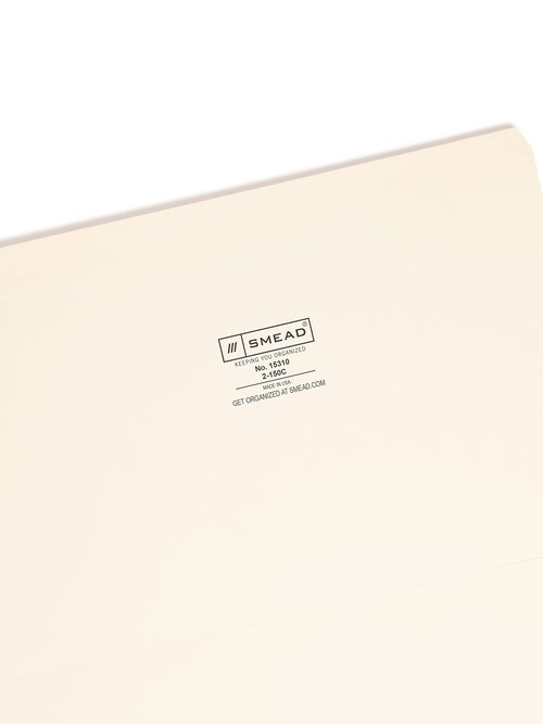 Smead File Folder, Reinforced Straight-Cut Tab (Not Undercut), Legal Size, Manila, 100 per Box (15310)