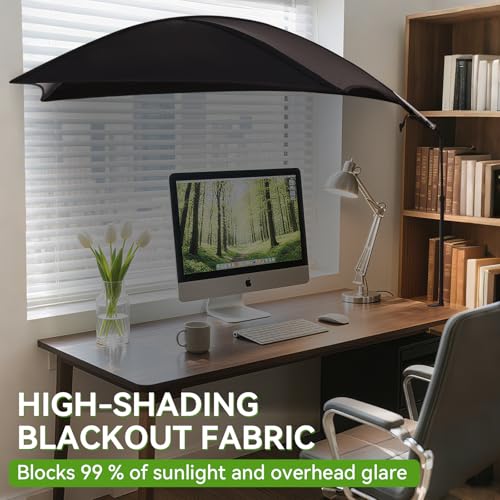 Adjustable Cubicle Shade Desk Canopy – 99% Light Blocking Privacy Screen for Partitions