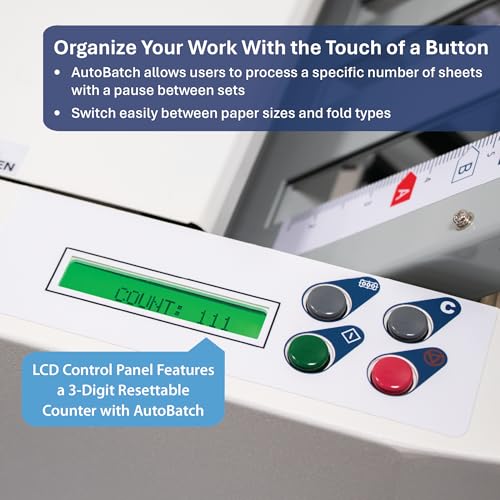 Formax FD 324 Document Folder with Drop-In Feed, LCD Panel, AutoBatch, 4 Folds