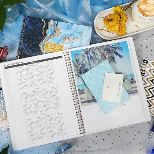 2026-2027 Monthly Planner/Calendar - Jan. 2026 - Dec. 2027, 2 Year Monthly Planner 2026-2027, 9" ¡¿ 11" Calendar Planner 24 Months with Tabs, Twin-Wire Binding, Double-Side Pocket, Holiday £¦ Note Pages