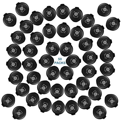 50 Pcs Fingerprint Ink Pad Black Finger Print Stamp Pad Mini Inkless Thumbprint Pads for Home Office Bank Identification Security ID Fingerprint Cards Law Enforcement Notary Supplies, 2.3 x 2 Inch