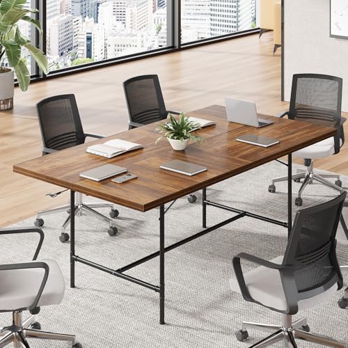 LITTLE TREE 6FT Conference Table, Rectangle 70.8" W x 35.4" D Meeting Table, Seminar Table for Office Conference Room