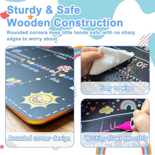 Reusable Double-Sided School Chalkboard Sign for First & Last Day Photos