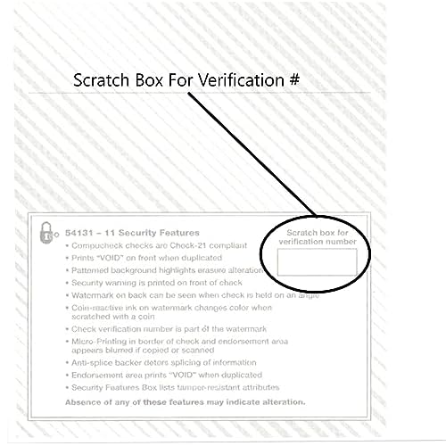 Compuchecks 500 high Security Check Paper Compatible with quickbooks and Versa Check - Computer Checks for Business Or Personal Use - Blank Check On Top Paystubs On Bottom (Blue Basketweave)