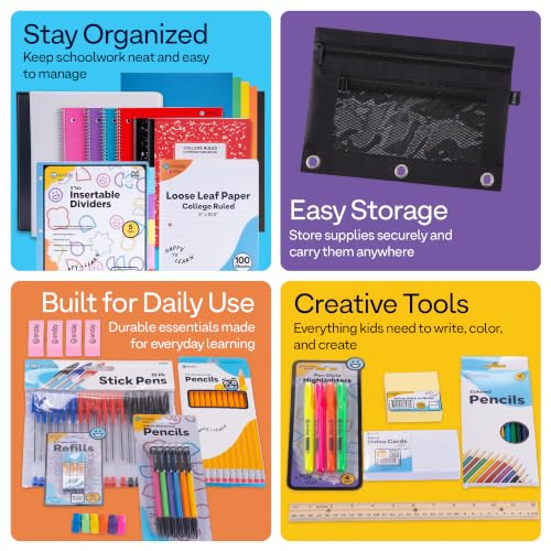 Enday Complete Back to School Supplies Kit for High School & Kids