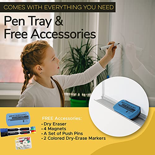 Besso 2026 Vision Board Set with Whiteboard & Cork Bulletin Board, Magnetic & Dry Erase Combo, 20x28 inches