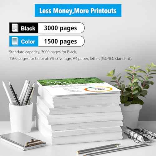 LC406 4 Colors Compatible Ink Cartridges Black 3000 Pages Color 1500 Pages for Brother J4335DW MFC-J4335DW J4345DW MFC-J4345DW MFC-J4535DW MFC-J5855DW MFC-J6555DW MFC-J6955DW MFC-J5955DW Printer
