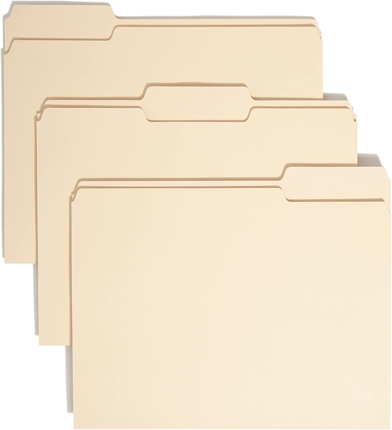 Smead 100% Recycled File Folders - 1/3-Cut Tab, Letter Size, Manila - 100 Count Box