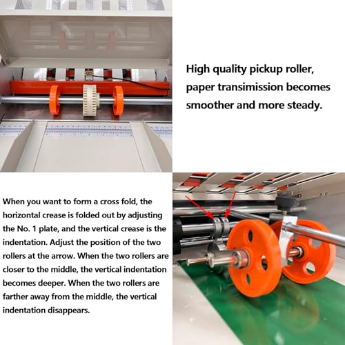 WYDDDARY Automatic Paper Folding Machine 12x27in Max Speed 262ft/min for Documents & Business Letters