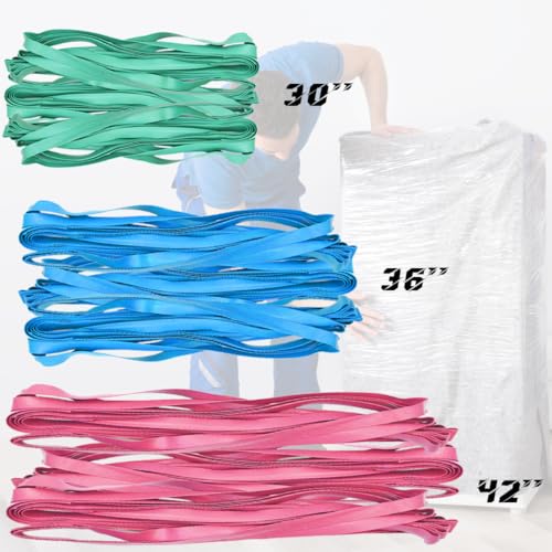 PME 36 Pack Mover Furniture Rubber Bands, Extra Large Rubber Bands for Moving Blankets and Furniture, Variety Pack 36