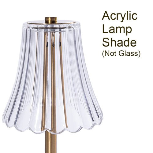 HEQET Cordless Table Lamps for Home,Table,Dining Room, Gold Rechargeable Lamps, USB Charge 12'' Tall LED Brass Portable Outdoor Indoor Table Lamp with Built-in Dimmer
