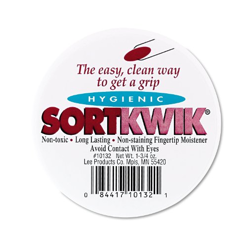 Fingertip Moistener Pack of 2 - Pink, 1.75 oz for Paper Sorting & Filing