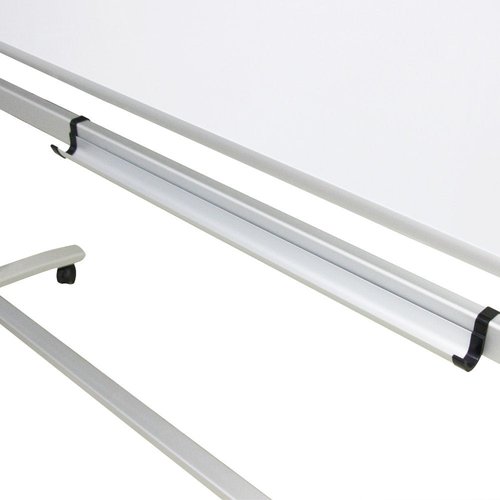 VIZ-PRO Double-Sided Non-Magnetic Office Whiteboard/Mobile Easel, 48 x 36 Inches, Steel Stand