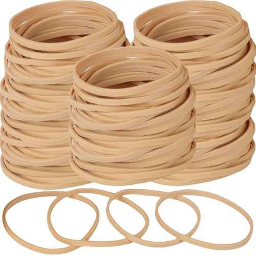 Rubber Bands 210Pcs Size32 Elastic Band Beige Small Rubber Band For Office Home Supplies(3" x 1/8'')
