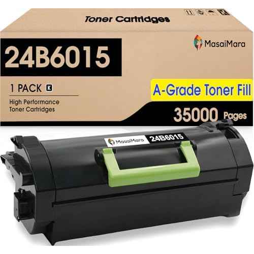 MasaiMara 24B6015 High Capacity Compatible Toner Cartridges Replacement for Lexmark XM5163 XM5170 XM5263 M5155 M5163 M5170 Printer (Black, 1-Pack)