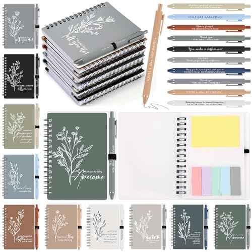 30 Sets Employee Appreciation Gifts Case Management Week Gifts Thank You Spiral Notebook with Sticky Notes Pen Bulk Vet Tech Week Journal for Coworker Teacher Nurse Customer (Bright Color)