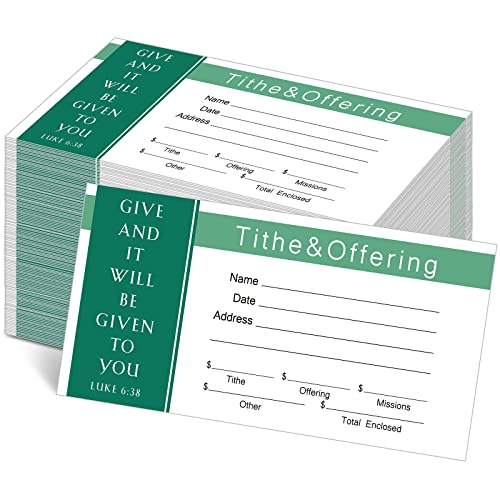 Woanger Stylish 500 Tithes and Offering Envelopes for Church Donation