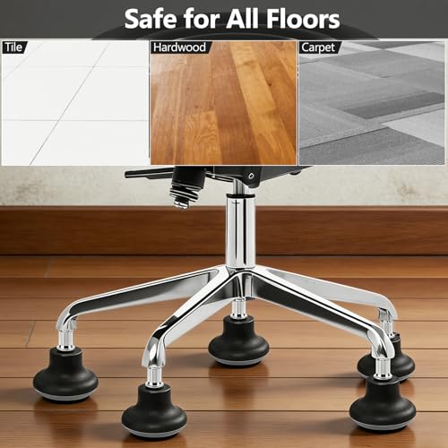 Chair Wheel Stoppers 5-Pack for Office Chairs - Bell Glide Replacement Feet