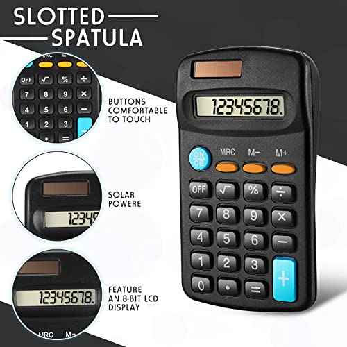 Flutesan 24 Pieces Basic Mini Calculators Bulk for Students Small Pocket Size Hand Held Calculators Desktop School Supplies for Classroom Desktop Home High School College Office(Black)