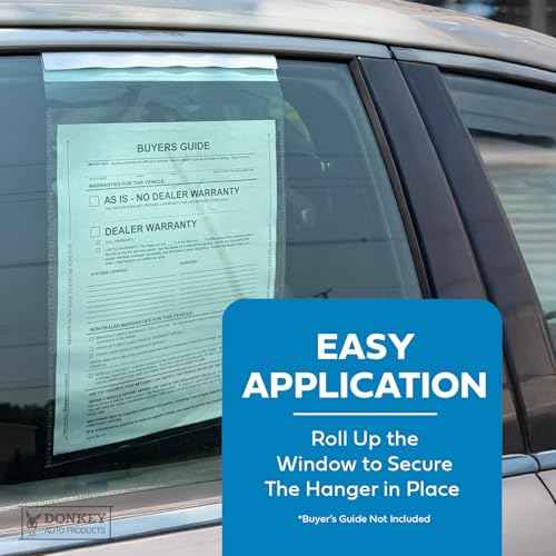 Clip-on Buyers Guide Hangers Holders, Car Window Document Holders (50 per Pack)