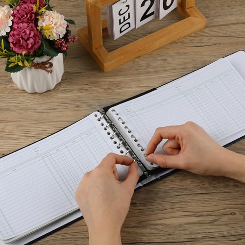 Skyygemm 200 Pcs Ledger Sheets 5 x 8.5 in with Debit/Credit/ Balance Columns – Extra Ledger Paper for Bookkeeping
