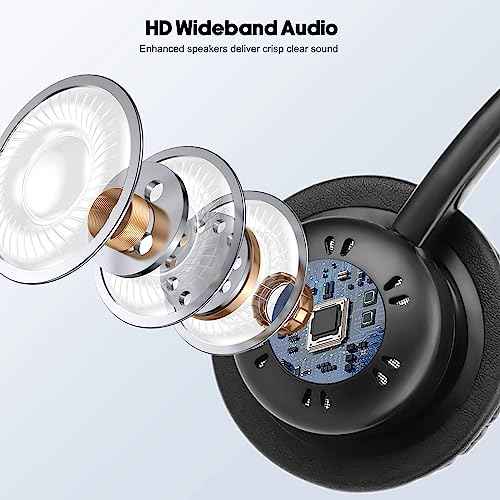 Telephone Headset with Pro Noise Canceling Microphone, RJ9 Phone Headset for Office Call Center Landline Deskphone, Work for Mitel NEC Shoretel Aastra Uniden Allworx Toshiba
